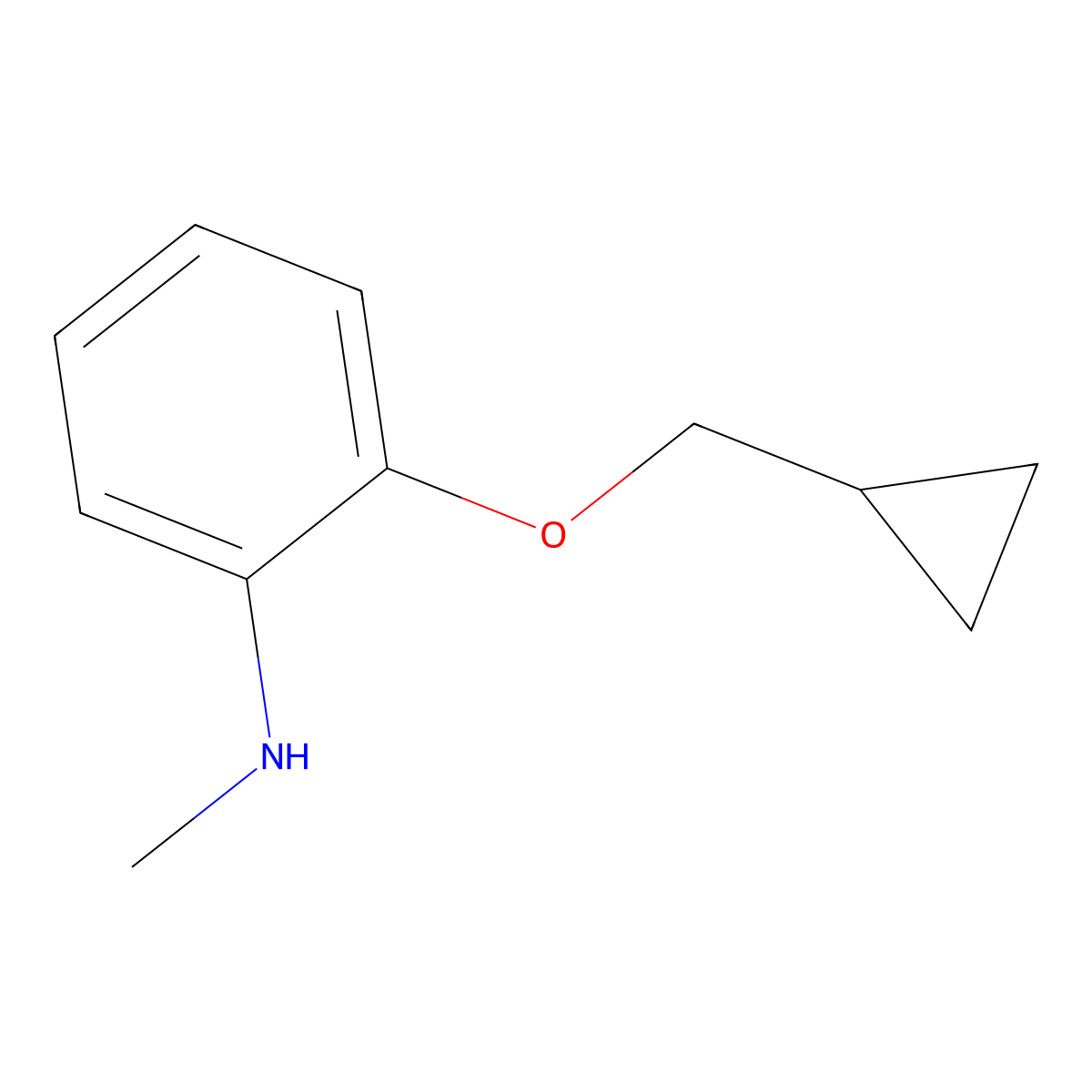 (2-Cyclopropylmethoxyphenyl)-methylamine molecular structure, CAS 1445985-01-2