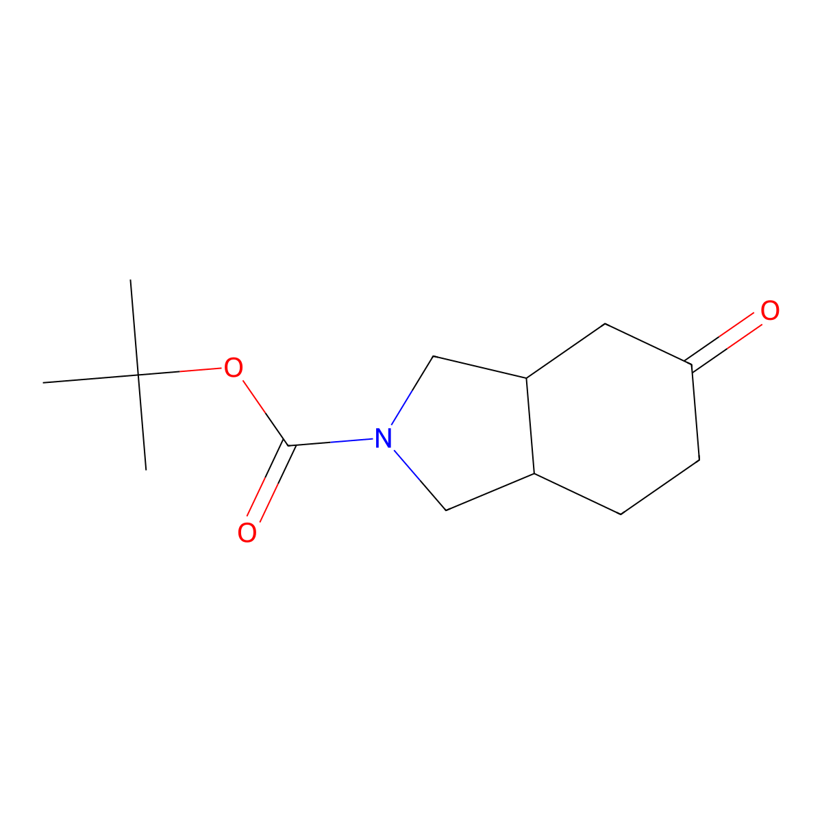 tert-butyl rac-(3aS,7aR)-5-oxooctahydro-2H-isoindole-2-carboxylate molecular structure, CAS 1445988-59-9