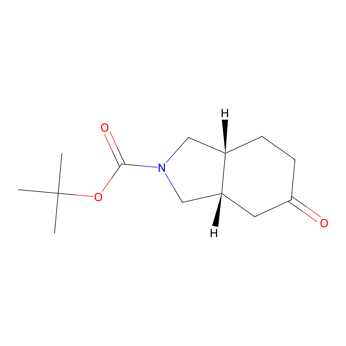 tert-butyl rac-(3aS,7aR)-5-oxooctahydro-2H-isoindole-2-carboxylate molecular structure, CAS 1445988-59-9