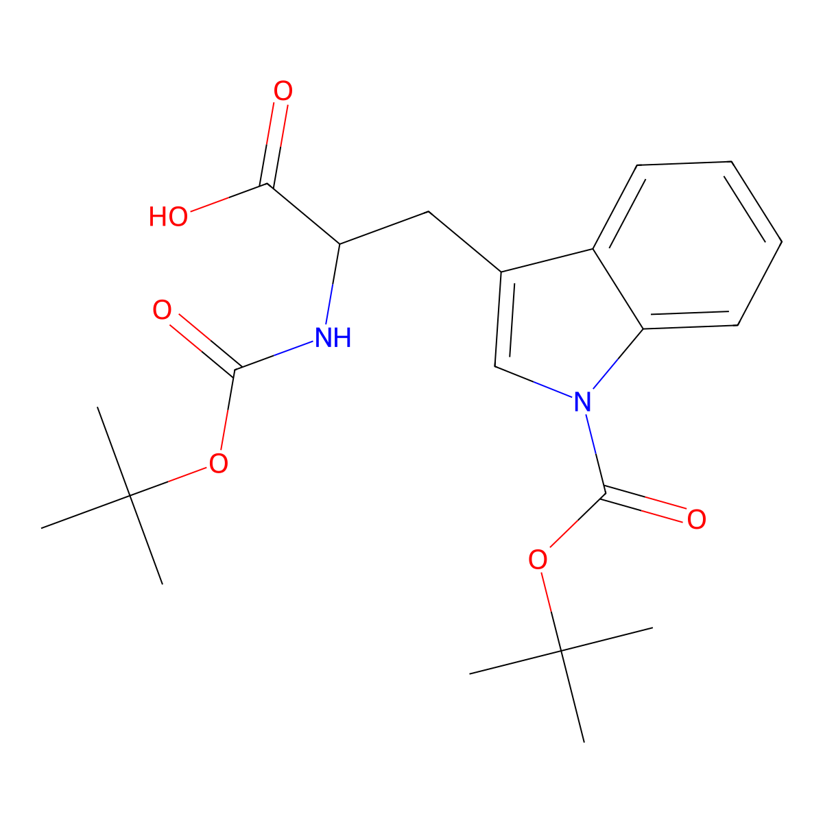 Boc-Trp(Boc)-OH molecular structure, CAS 144599-95-1