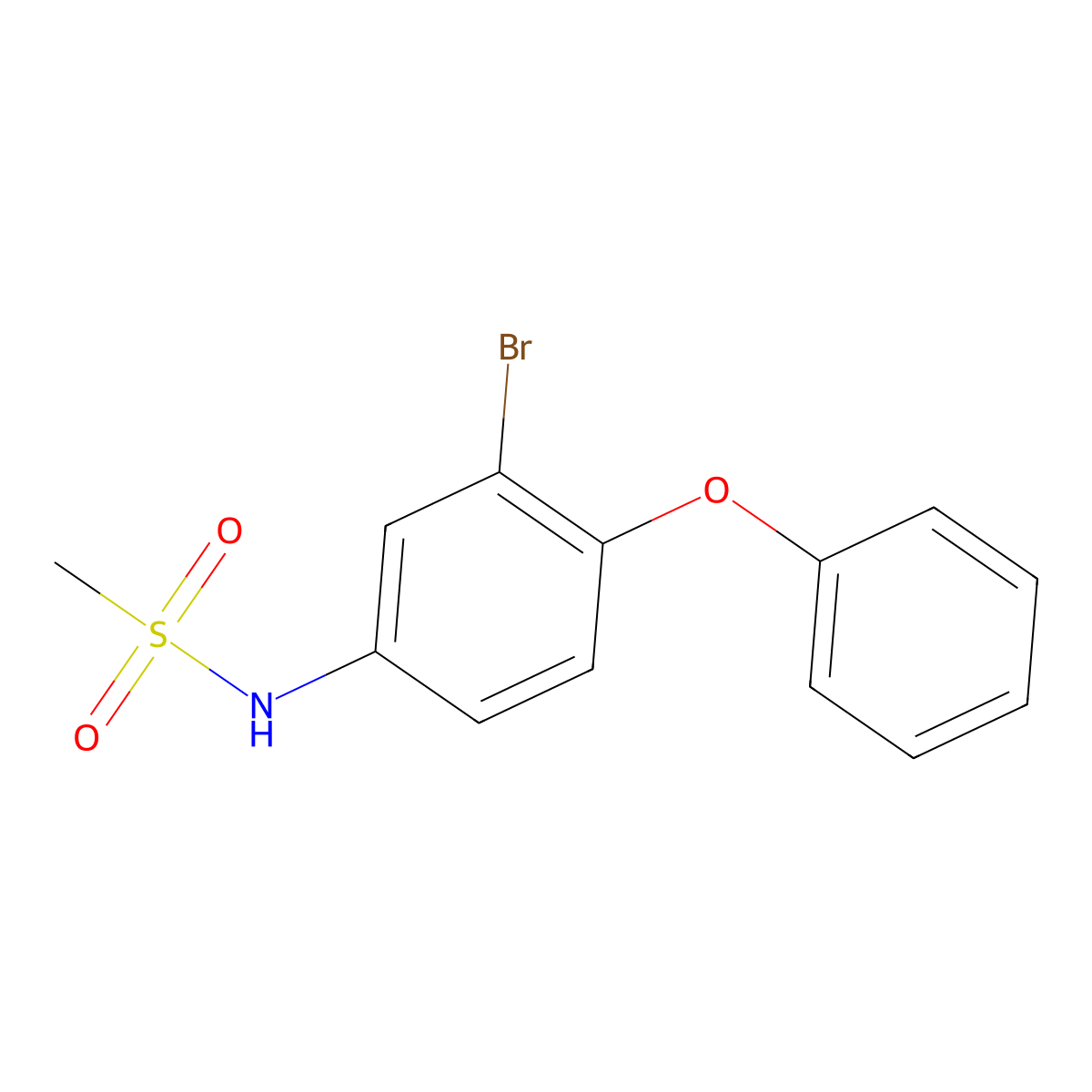 N-(3-bromo-4-phenoxyphenyl)methanesulfonamide molecular structure, CAS 1445994-12-6