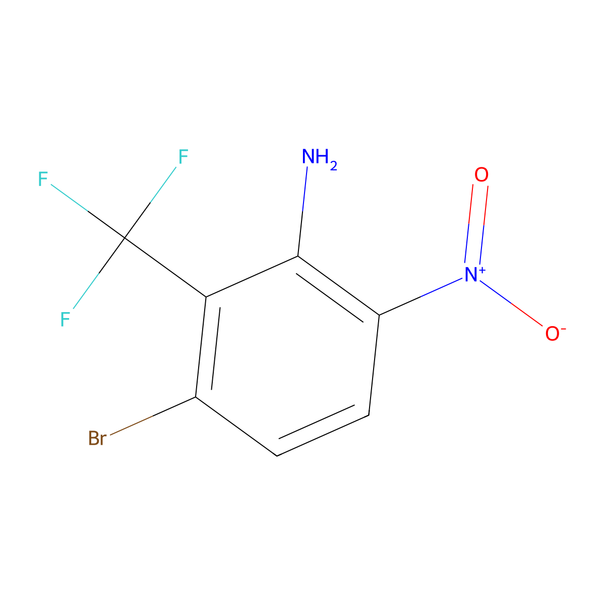 3-Bromo-6-nitro-2-(trifluoromethyl)aniline molecular structure, CAS 1445995-76-5