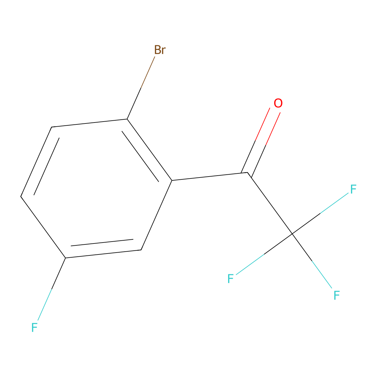 2'-Bromo-2,2,2,5'-tetrafluoroacetophenone molecular structure, CAS 1445995-82-3