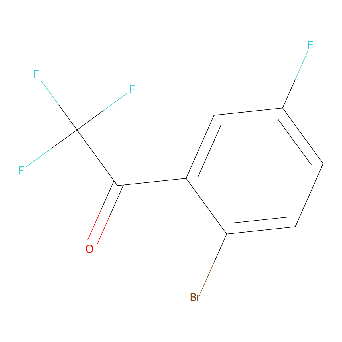 2'-Bromo-2,2,2,5'-tetrafluoroacetophenone molecular structure, CAS 1445995-82-3