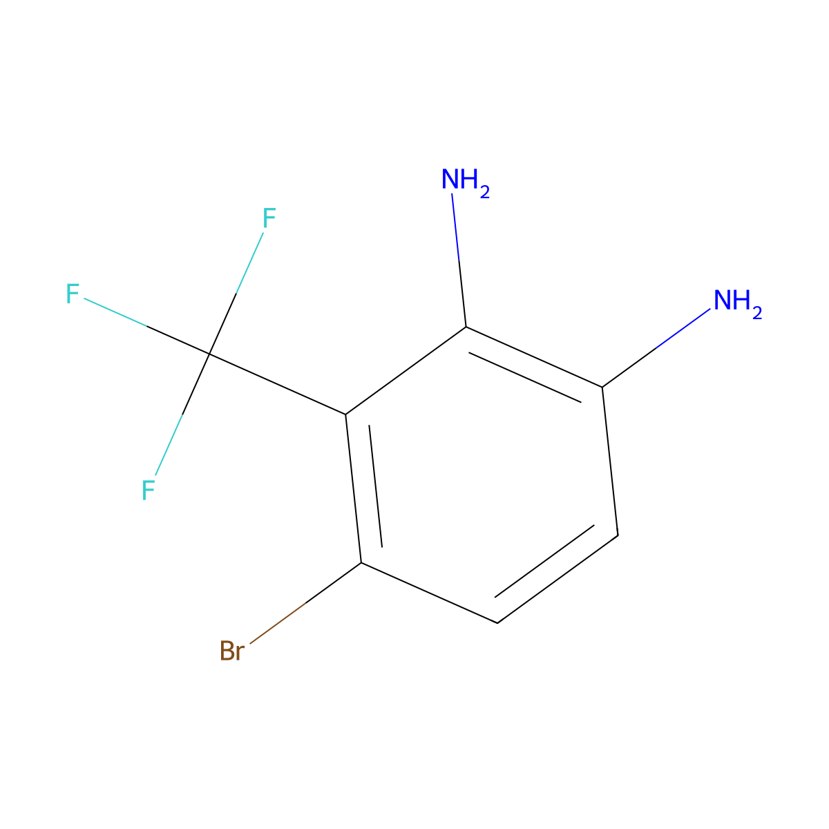 4-Bromo-3-(trifluoromethyl)benzene-1,2-diamine molecular structure, CAS 1445995-83-4