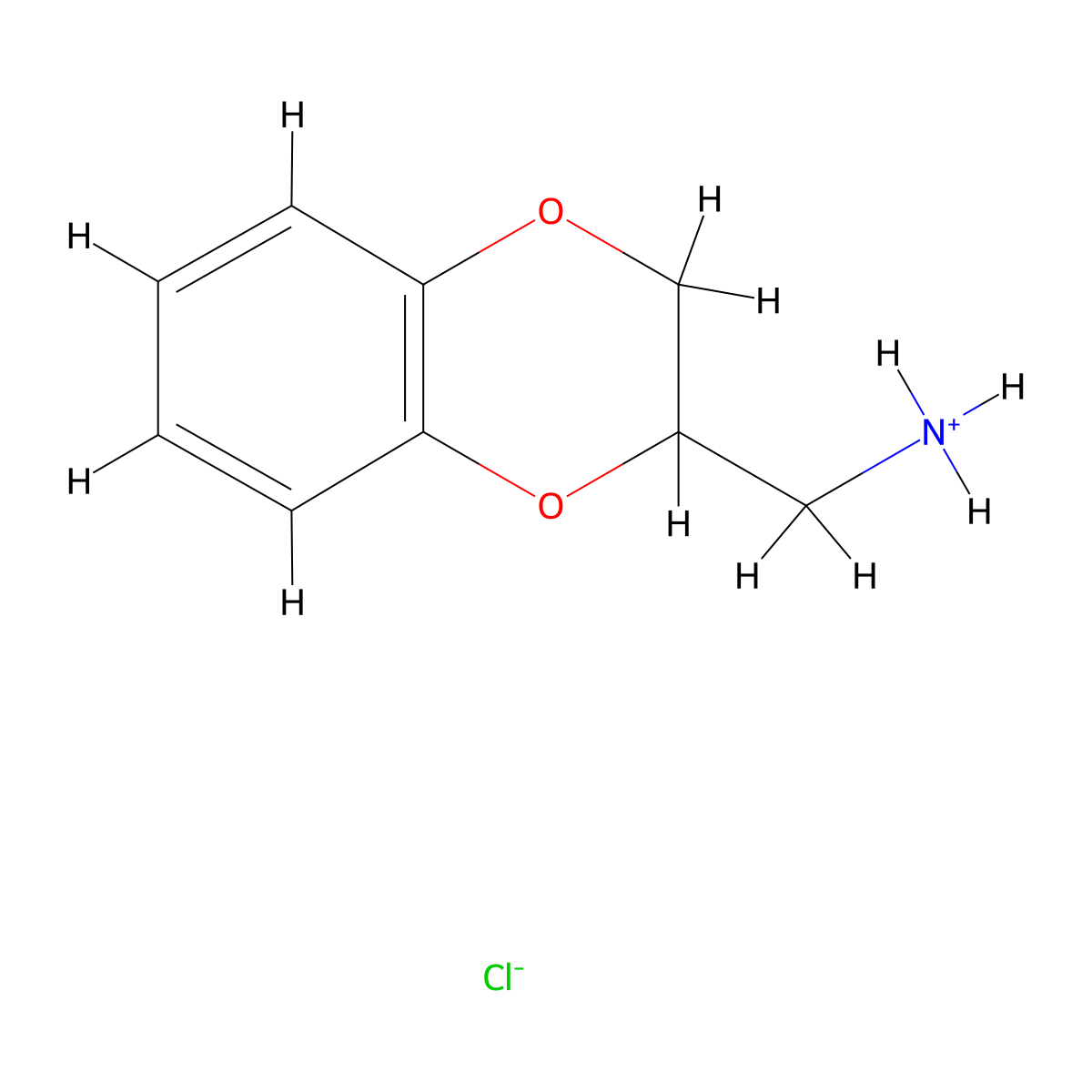 2-(Aminomethyl)-1,4-benzodioxane hydrochloride molecular structure, CAS 1446-27-1