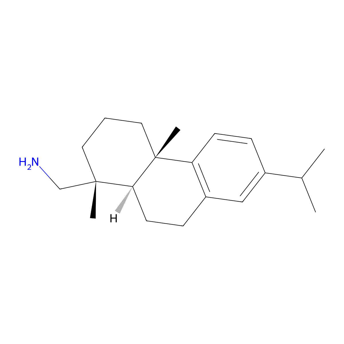 Dehydroabietylamine molecular structure, CAS 1446-61-3