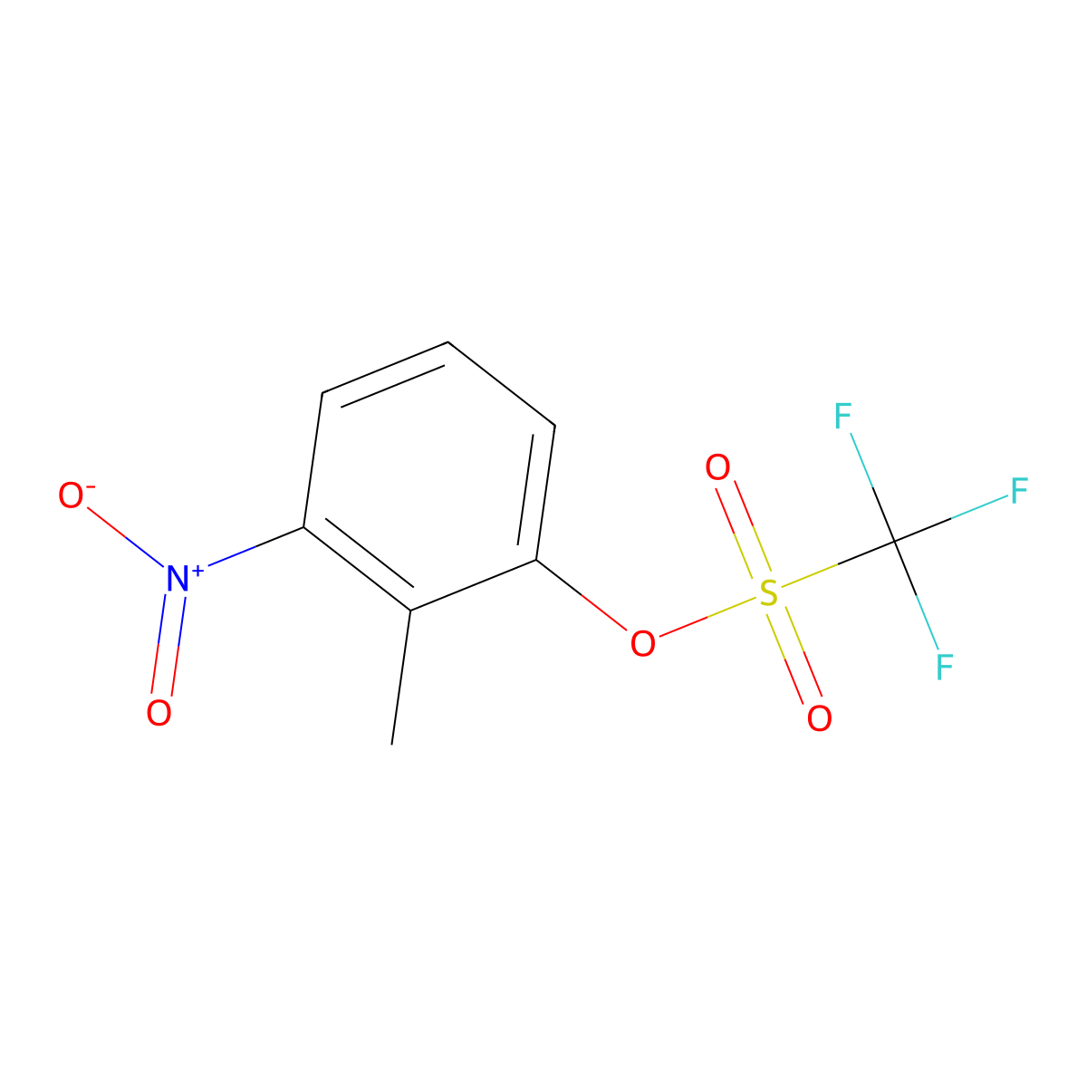 2-Methyl-3-nitrophenyl trifluoromethanesulphonate molecular structure, CAS 1446016-49-4
