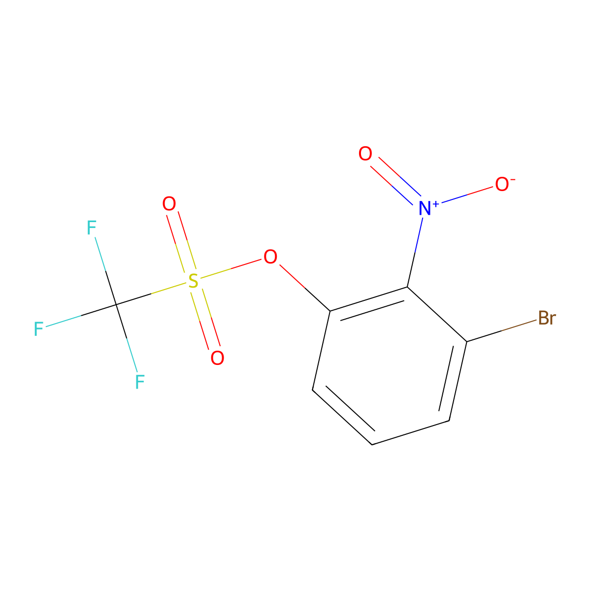 3-Bromo-2-nitrophenyl trifluoromethanesulfonate molecular structure, CAS 1446016-72-3