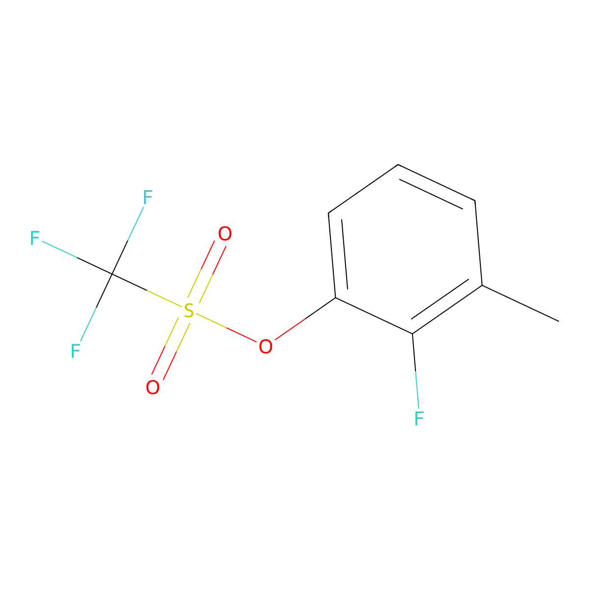 2-Fluoro-3-methylphenyl trifluoromethanesulfonate molecular structure, CAS 1446016-74-5