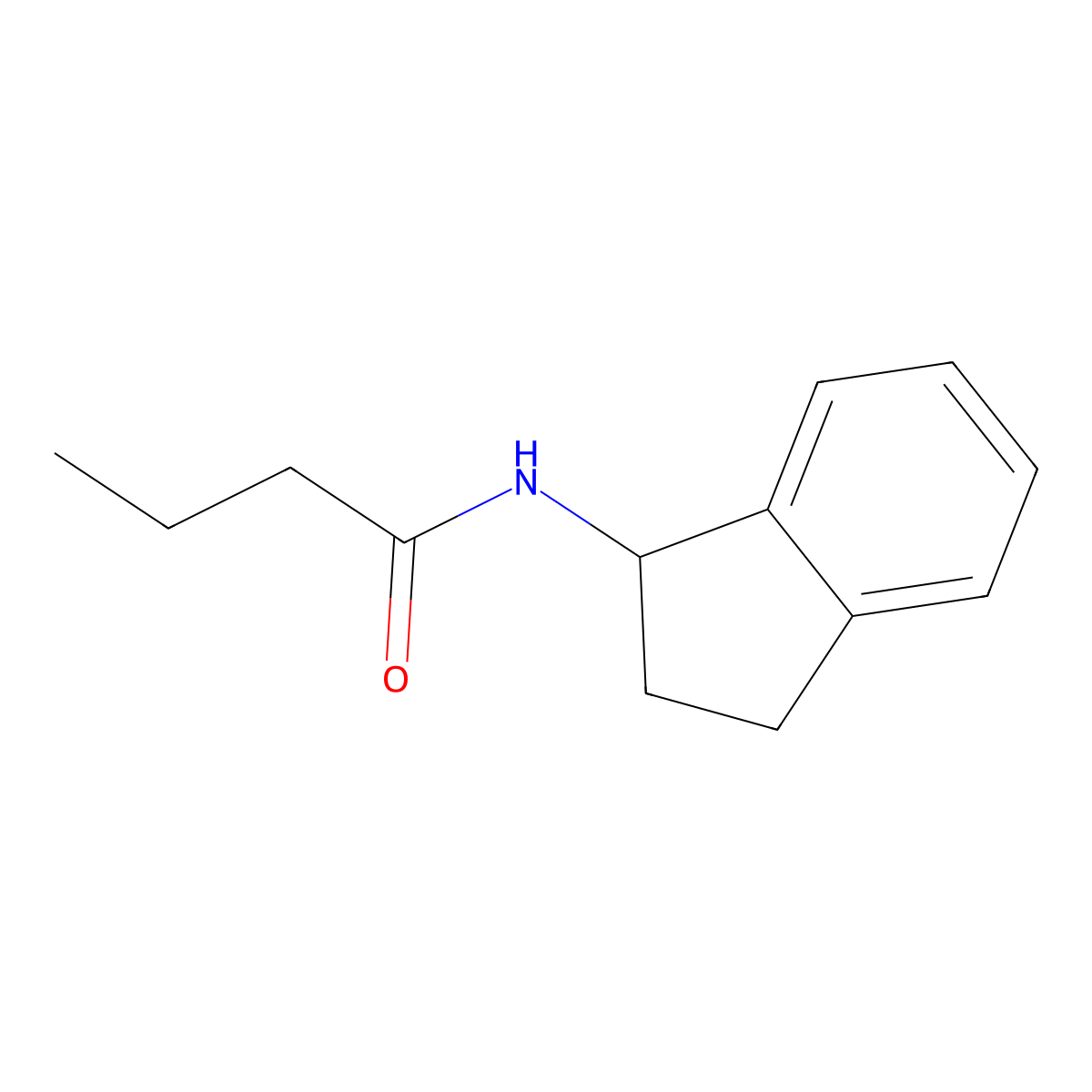 N-(2,3-Dihydro-1H-inden-1-yl)butanamide molecular structure, CAS 144602-65-3