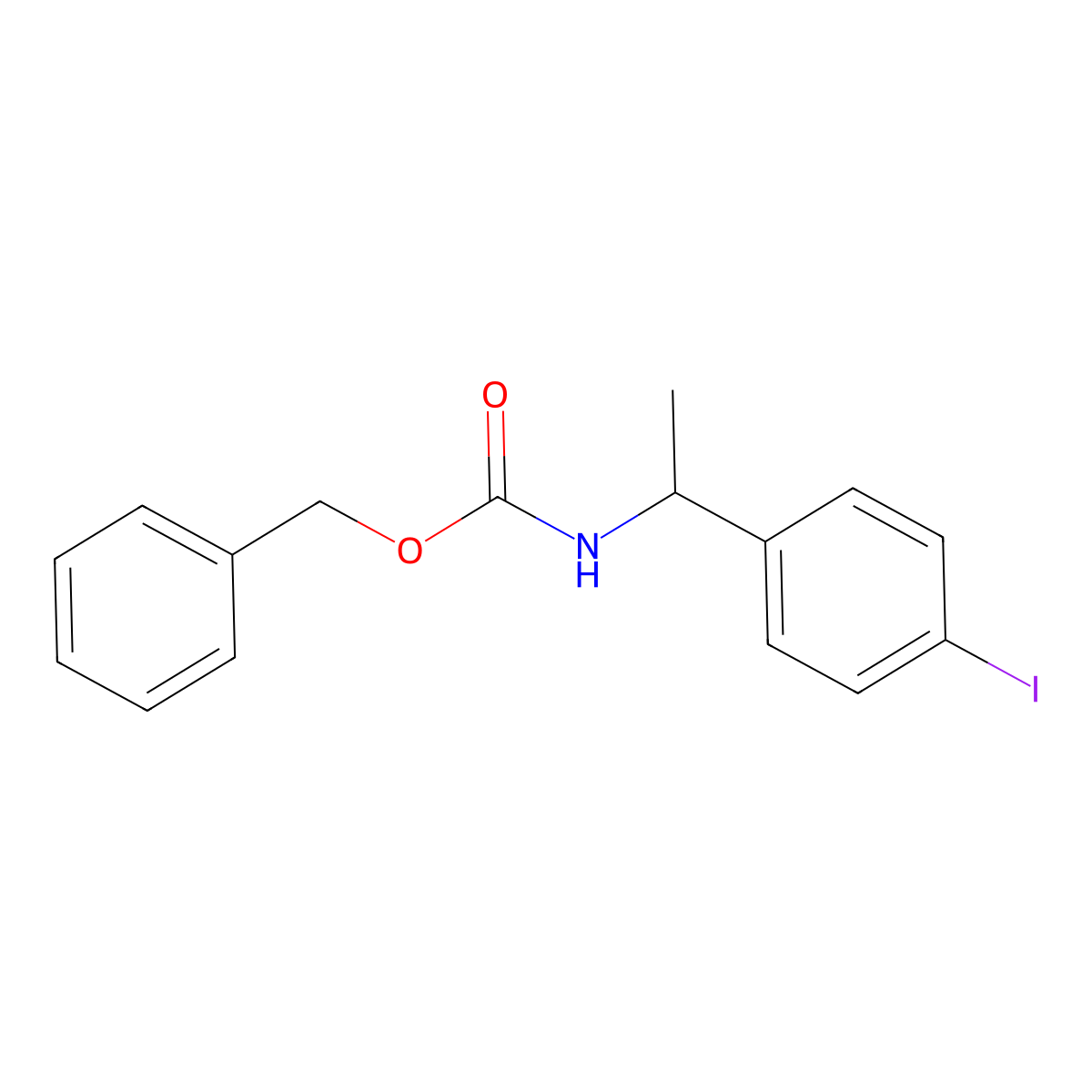 benzyl N-[(1S)-1-(4-iodophenyl)ethyl]carbamate molecular structure, CAS 1446021-03-9