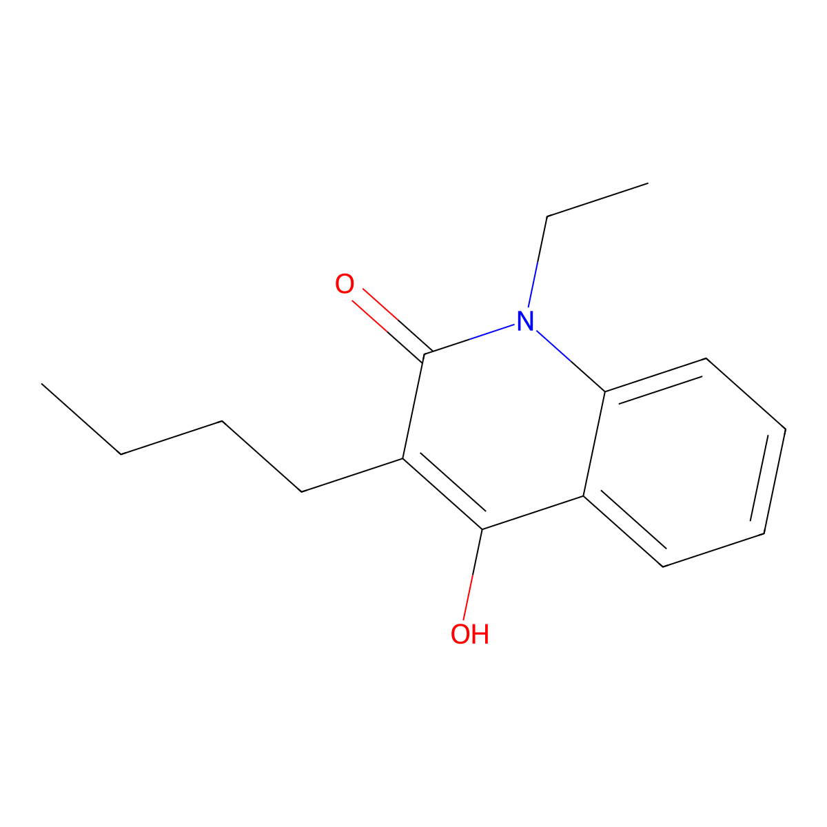 3-butyl-1-ethyl-4-hydroxyquinolin-2(1H)-one molecular structure, CAS 144603-03-2