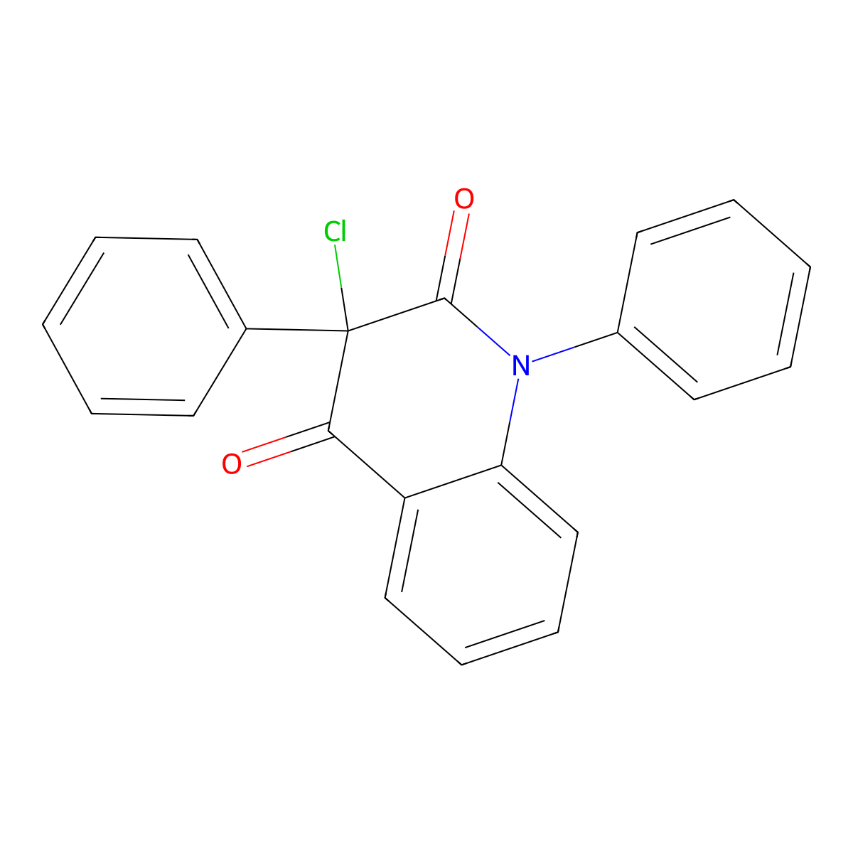 3-Chloro-1,3-diphenylquinoline-2,4-dione molecular structure, CAS 144603-36-1