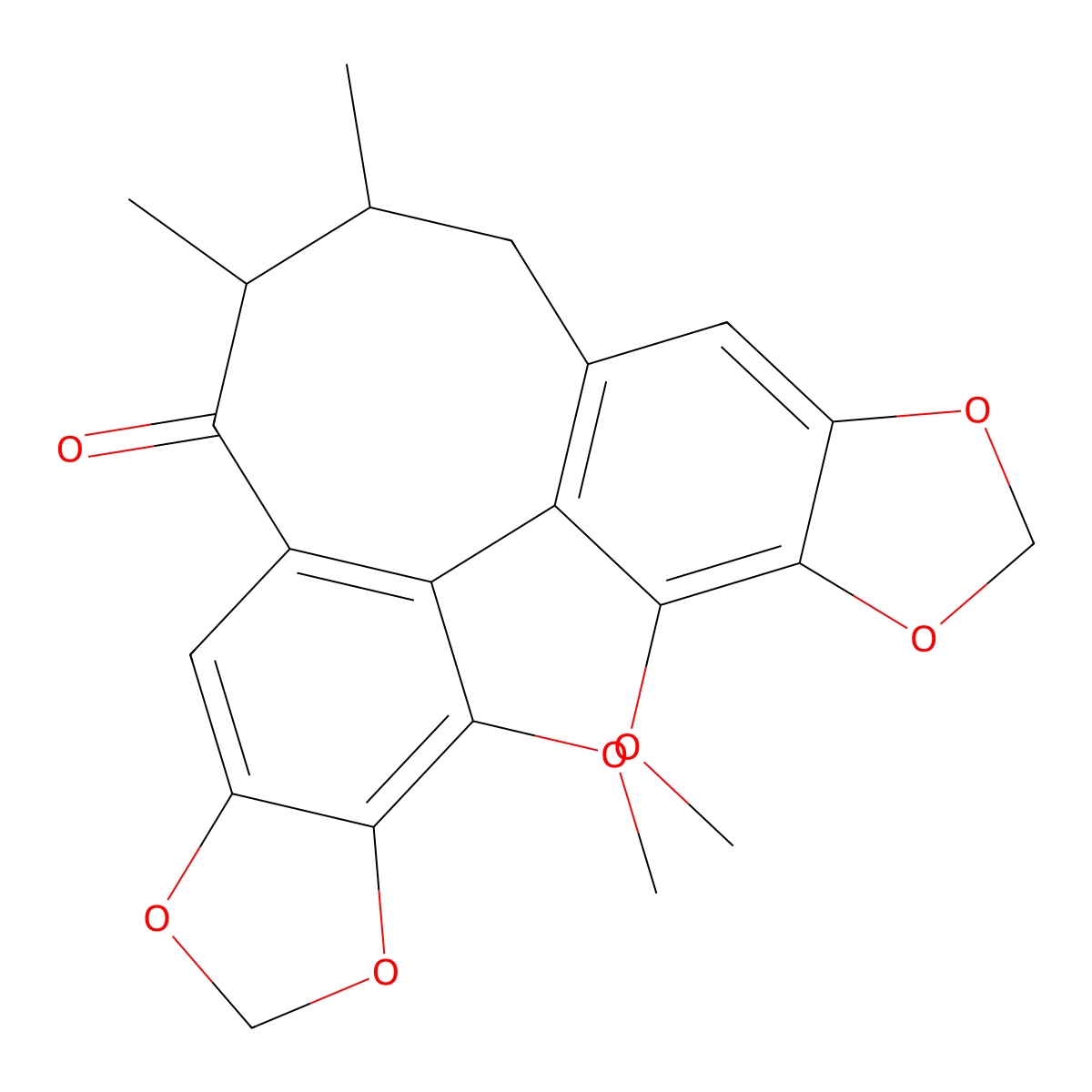3,22-Dimethoxy-12,13-dimethyl-5,7,18,20-tetraoxapentacyclo[13.7.0.02,10.04,8.017,21]docosa-1(22),2,4(8),9,15,17(21)-hexaen-11-one molecular structure, CAS 144606-84-8