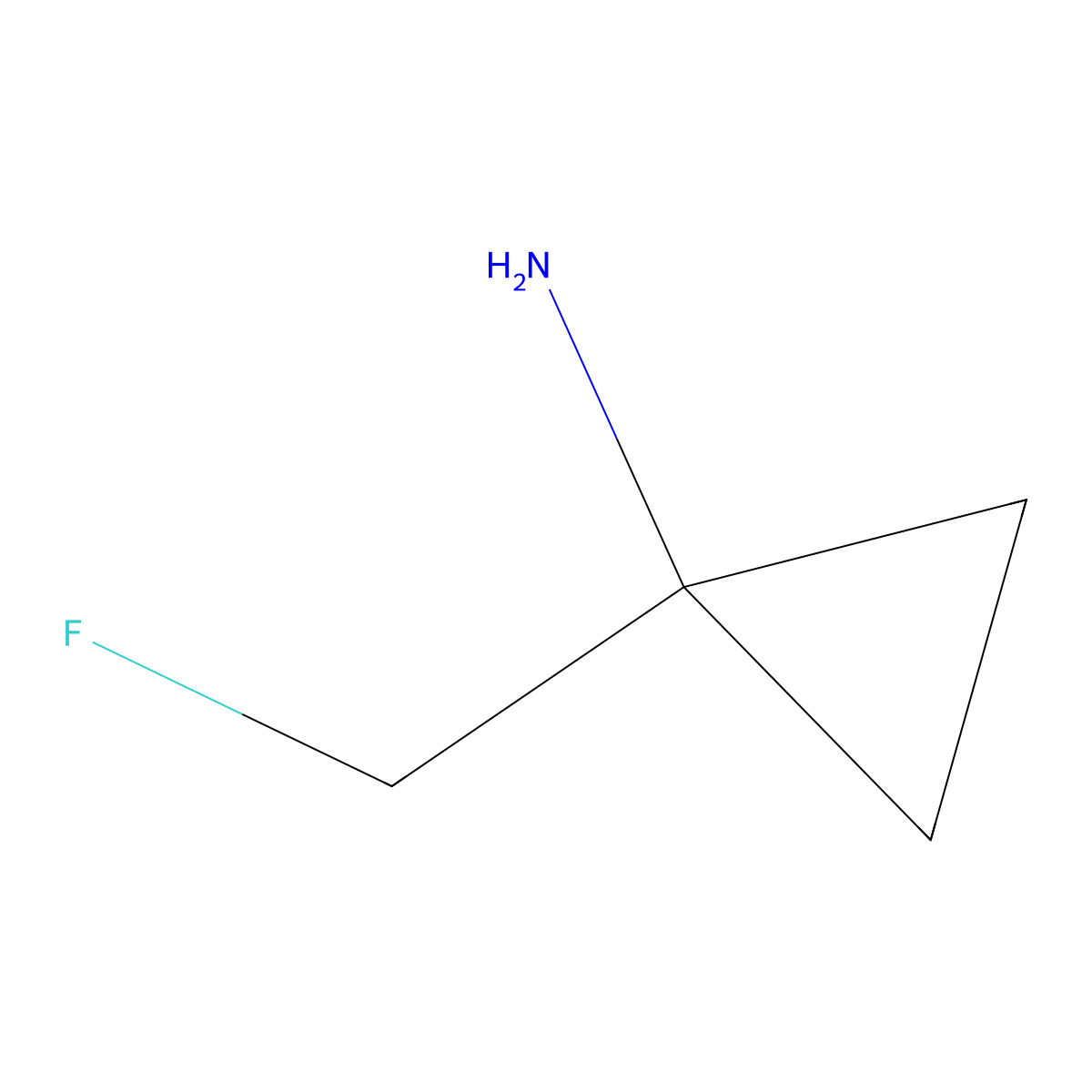 1-(Fluoromethyl)cyclopropan-1-amine molecular structure, CAS 1446084-65-6