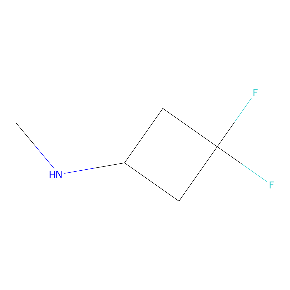3,3-difluoro-N-methylcyclobutan-1-amine molecular structure, CAS 1446084-66-7