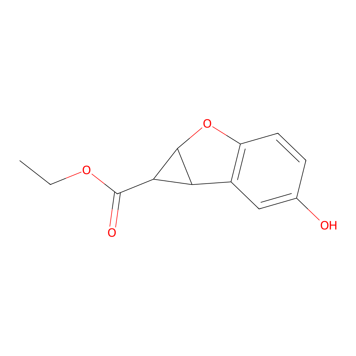 ethyl (1S,1aS,6bR)-5-hydroxy-1a,6b-dihydro-1H-cyclopropa[b]benzofuran-1-carboxylate molecular structure, CAS 1446091-43-5