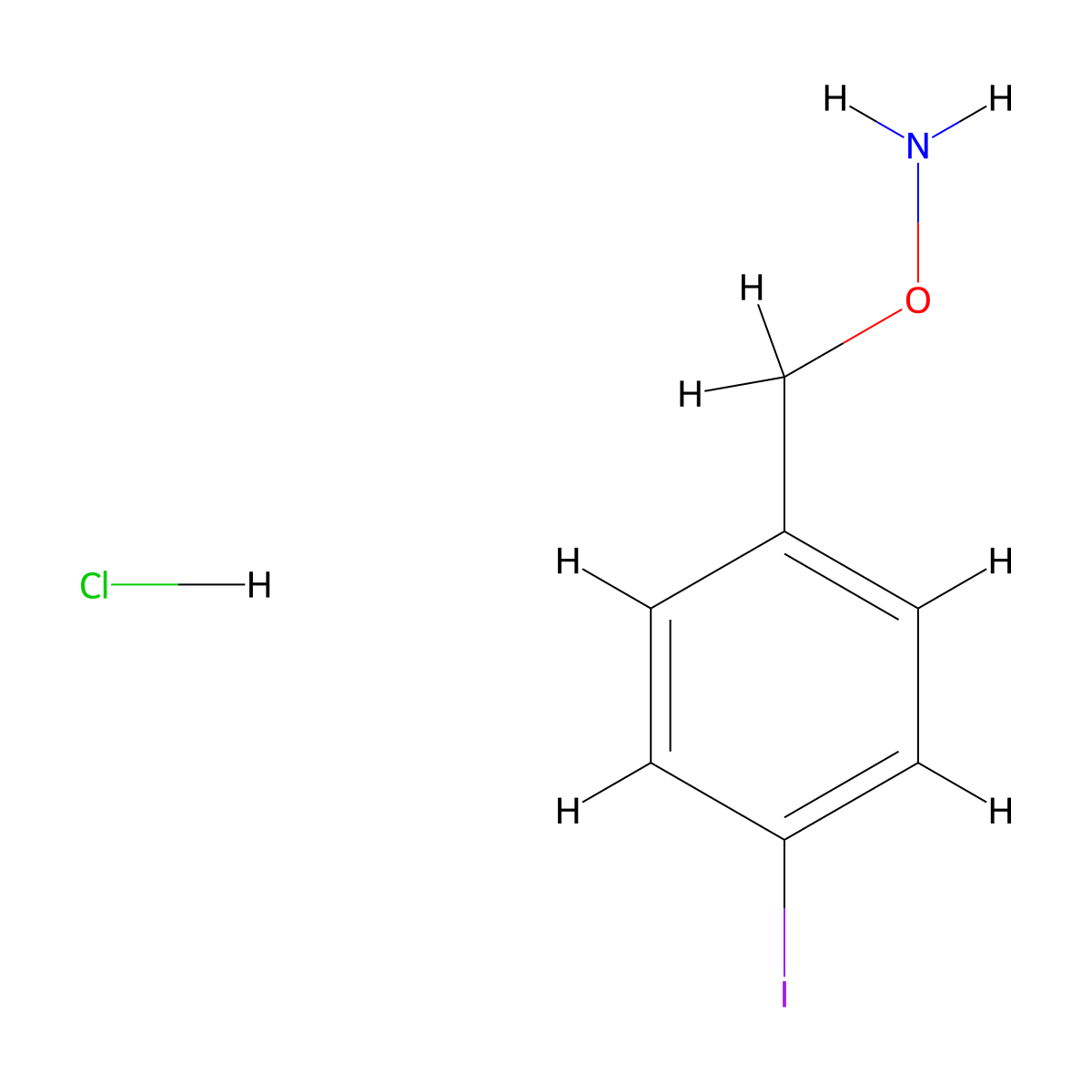 O-(4-Iodobenzyl)hydroxylamine Hydrochloride molecular structure, CAS 1446093-00-0