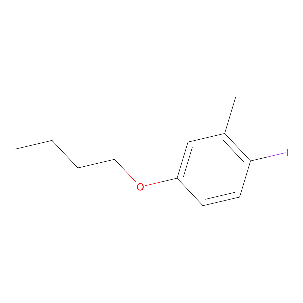 4-Butoxy-1-iodo-2-methylbenzene molecular structure, CAS 1446097-18-2