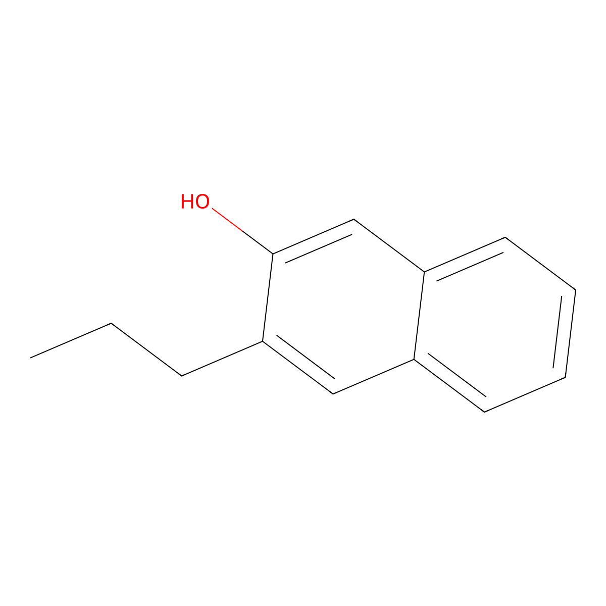 2-Naphthol, 3-propyl- molecular structure, CAS 14461-81-5