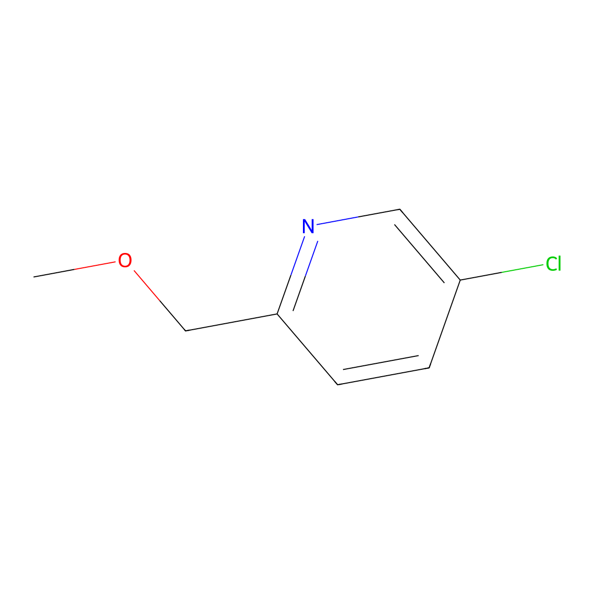 5-Chloro-2-(methoxymethyl)pyridine molecular structure, CAS 1446105-23-2