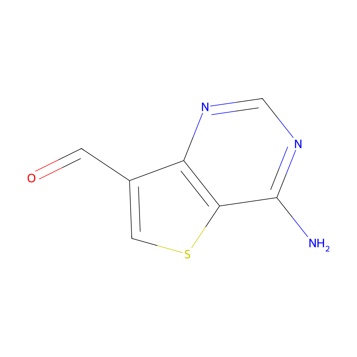4-Aminothieno[3,2-d]pyrimidine-7-carbaldehyde molecular structure, CAS 1446113-33-2