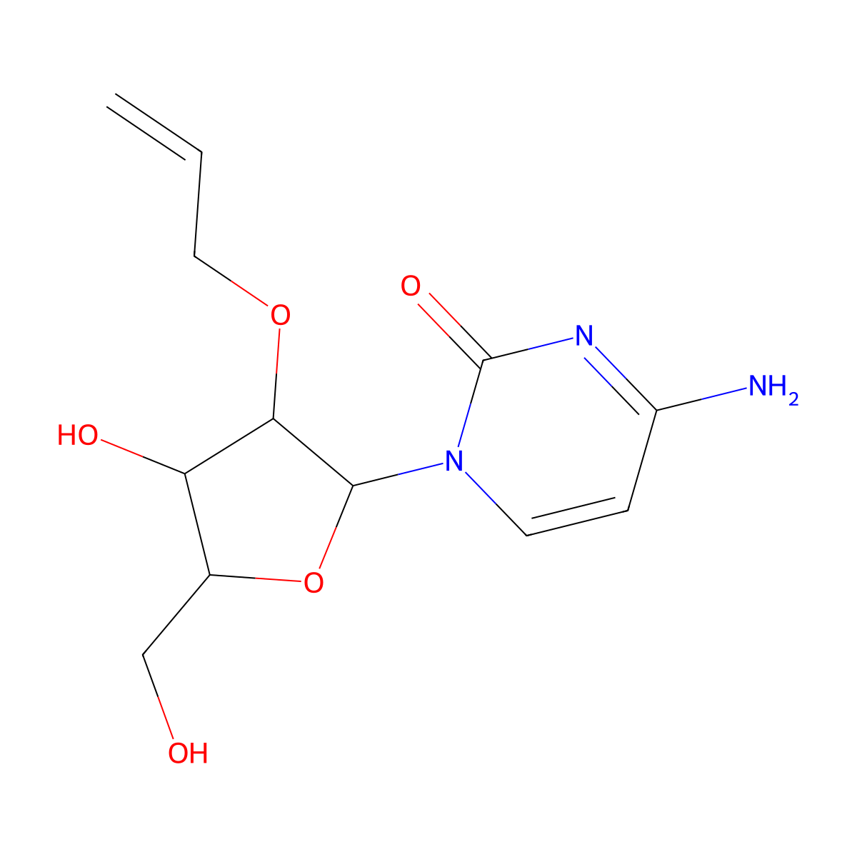 2'-O-Allyl-D-cytidine molecular structure, CAS 1446115-19-0