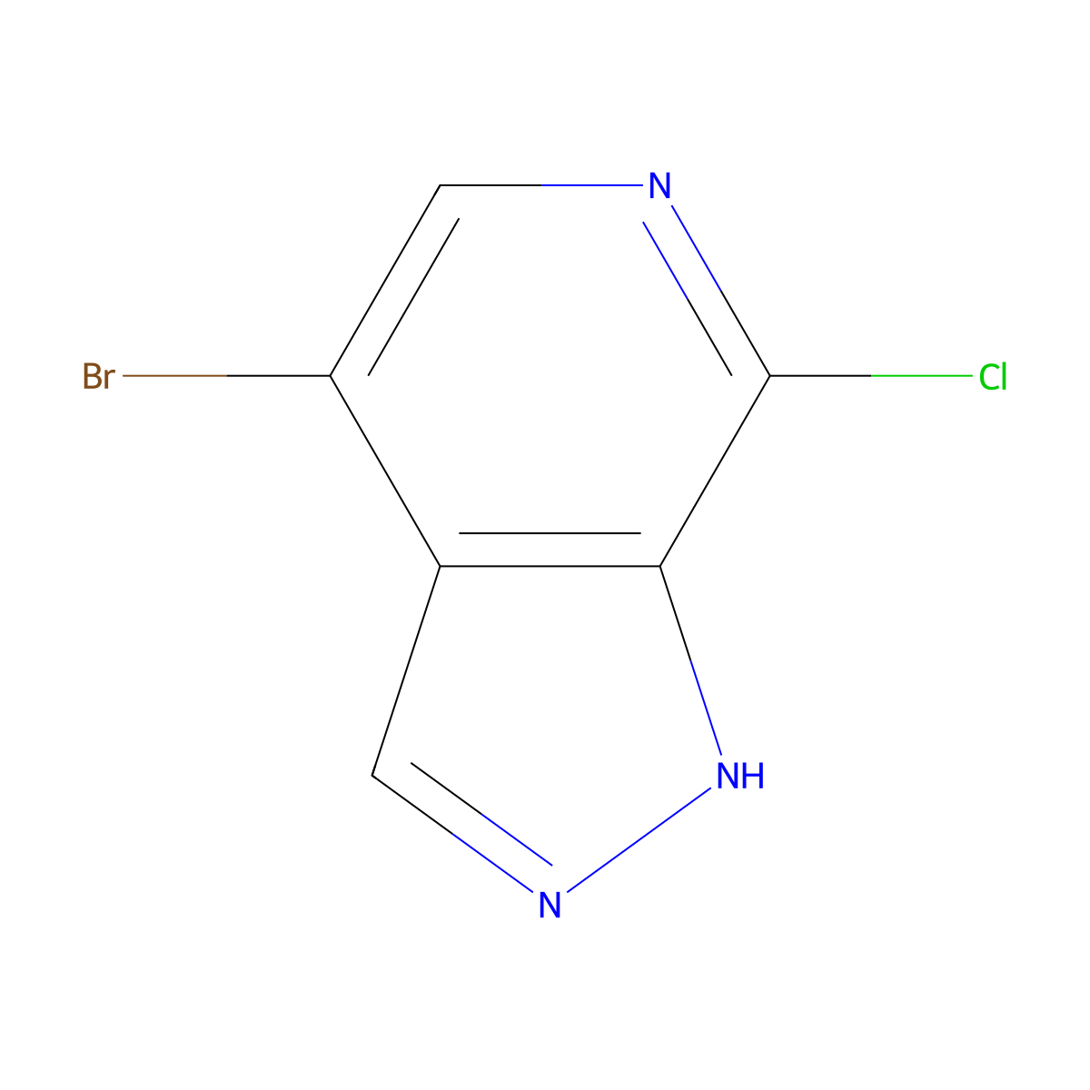 4-Bromo-7-chloro-1H-pyrazolo[3,4-c]pyridine molecular structure, CAS 1446222-51-0