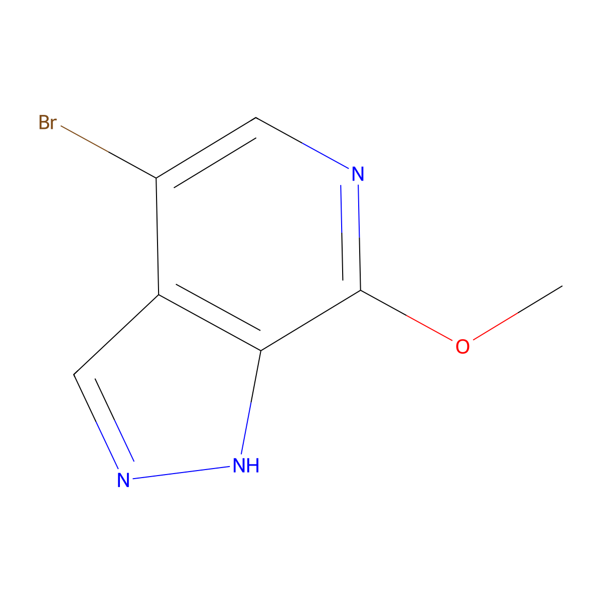 4-bromo-7-methoxy-1H-pyrazolo[3,4-c]pyridine molecular structure, CAS 1446222-52-1