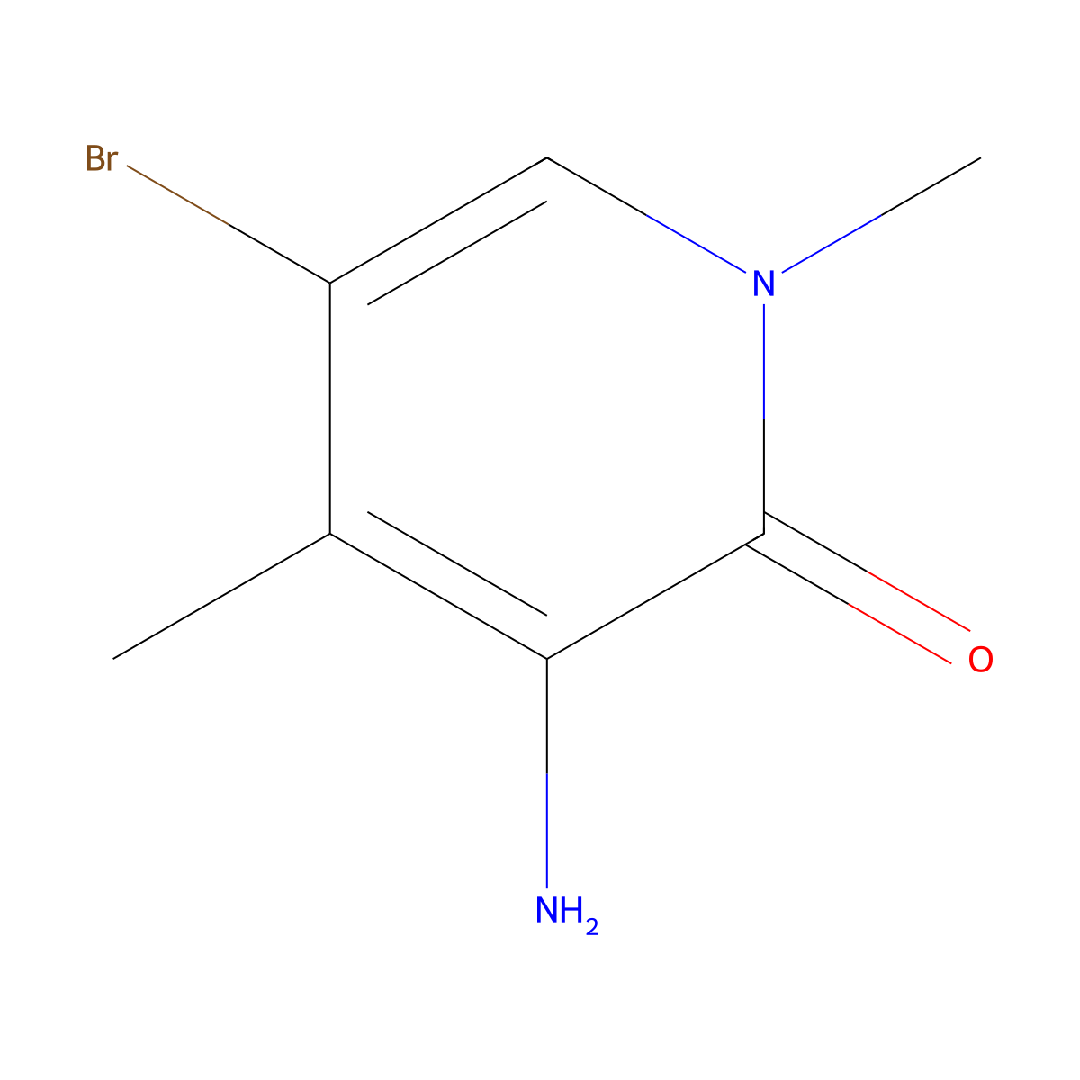 3-Amino-5-bromo-1,4-dimethyl-pyridin-2-one molecular structure, CAS 1446237-41-7