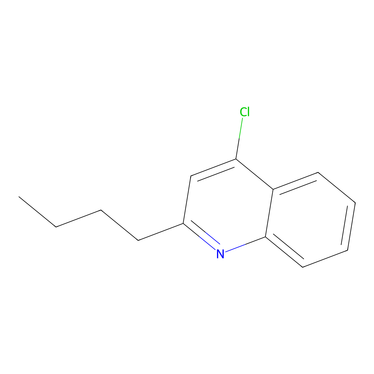 2-Butyl-4-chloroquinoline molecular structure, CAS 144624-27-1