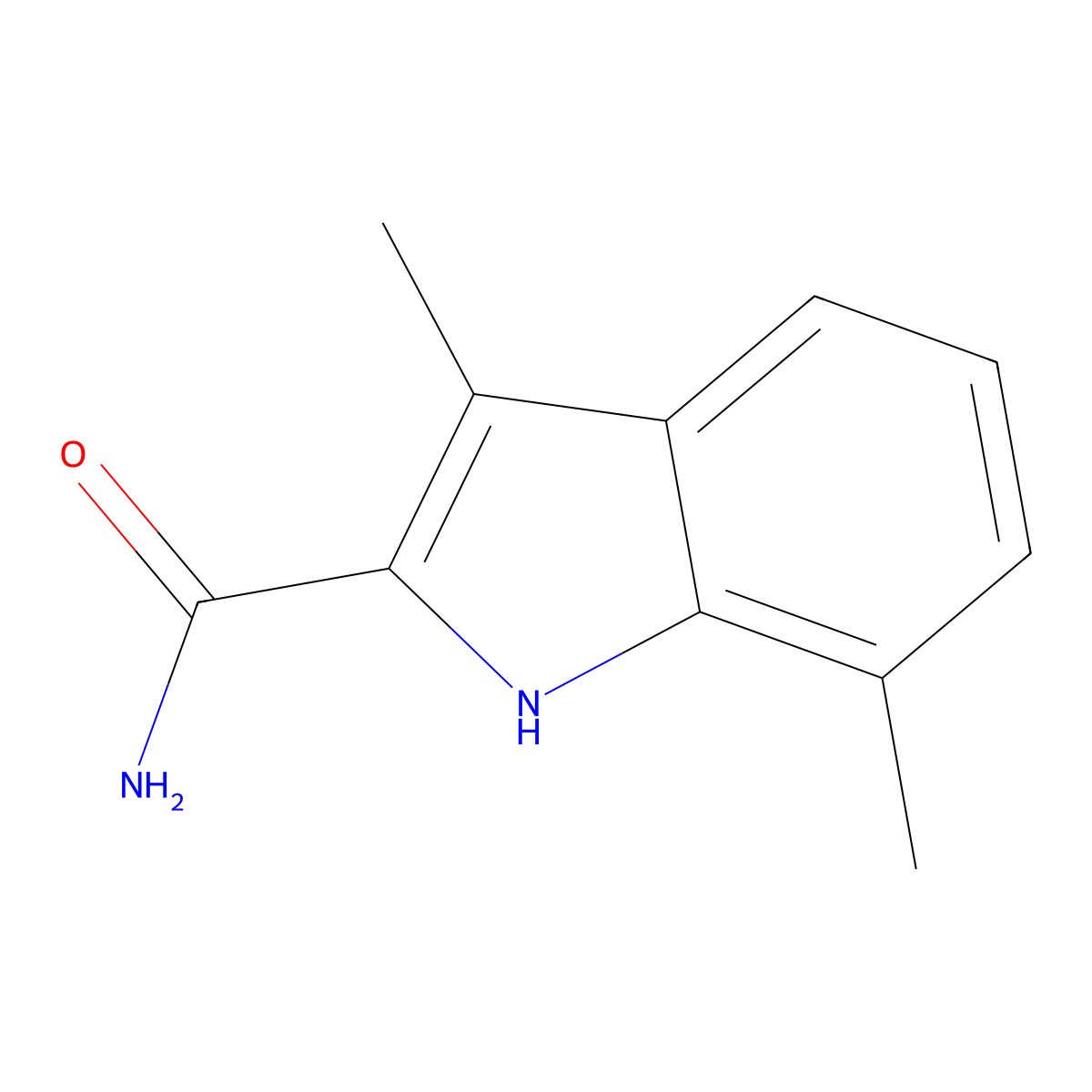 3,7-dimethyl-1H-indole-2-carboxamide molecular structure, CAS 1446251-28-0