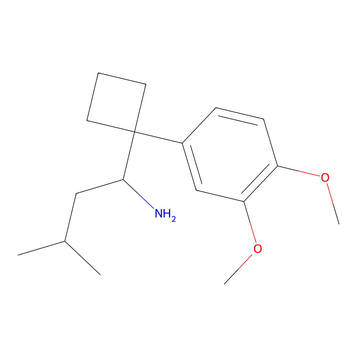 1-[1-(3,4-Dimethoxyphenyl)cyclobutyl]-3-methyl-1-butylamine molecular structure, CAS 1446259-03-5
