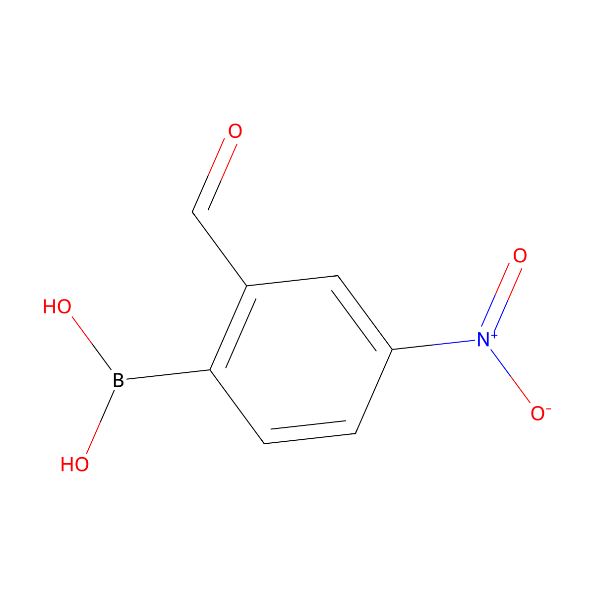 (2-Formyl-4-nitrophenyl)boronic acid molecular structure, CAS 1446265-99-1