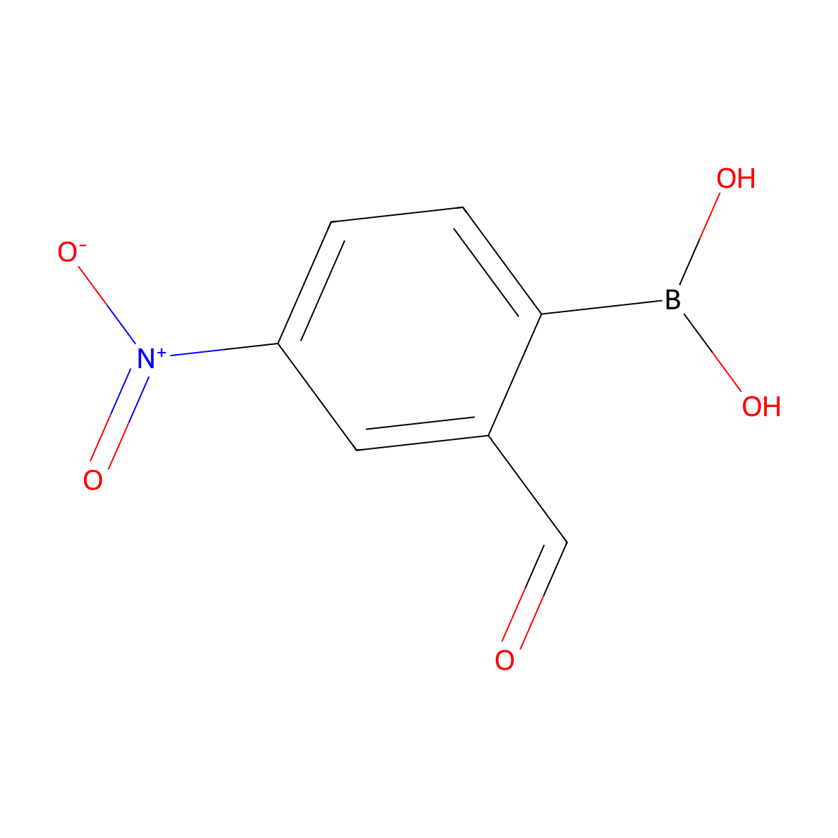 (2-Formyl-4-nitrophenyl)boronic acid molecular structure, CAS 1446265-99-1