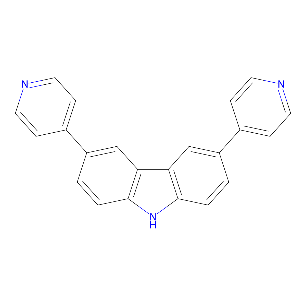 3,6-Di(pyridin-4-yl)-9H-carbazole molecular structure, CAS 1446275-54-2