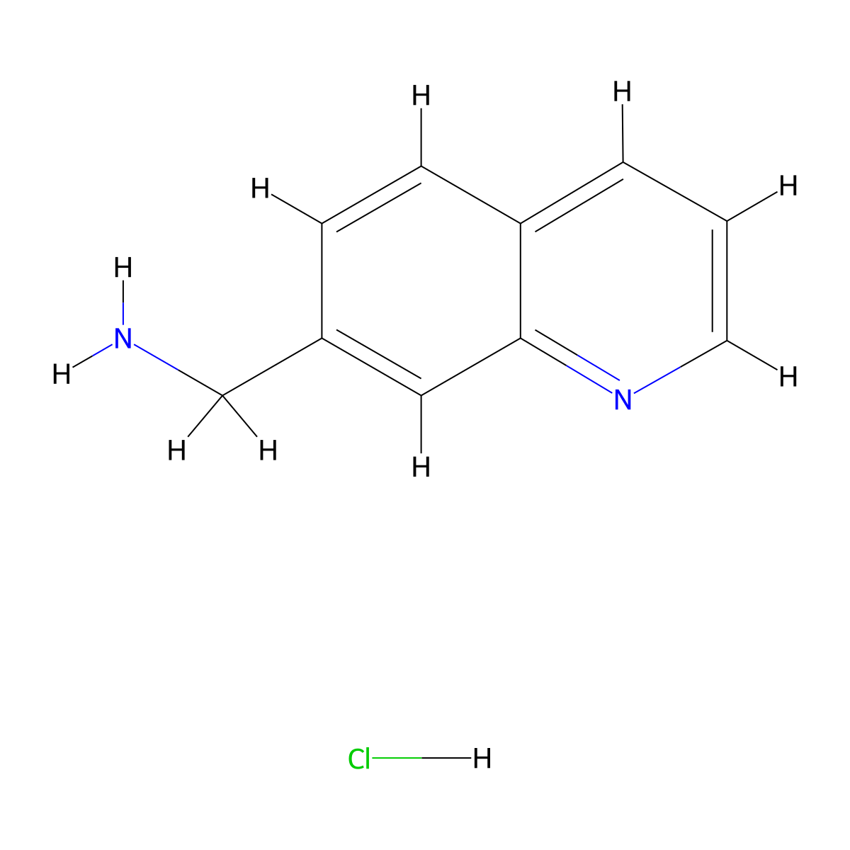 (Quinolin-7-yl)methanamine hydrochloride molecular structure, CAS 1446282-13-8