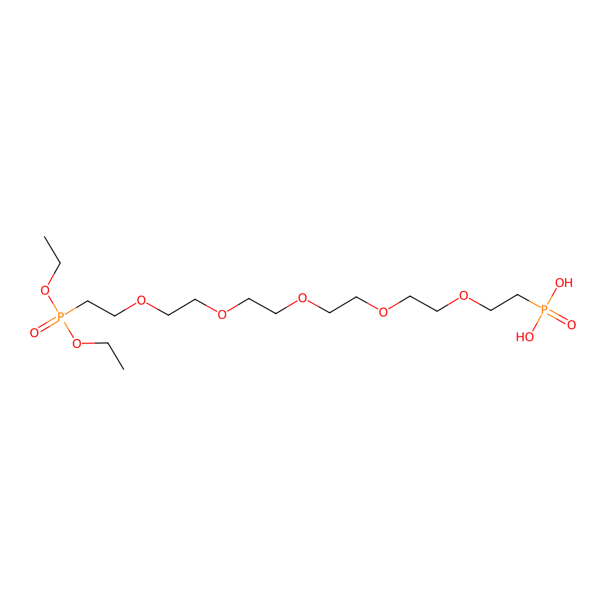 Diethoxy-phosphorylethyl-PEG5-ethylphosphonic acid molecular structure, CAS 1446282-17-2