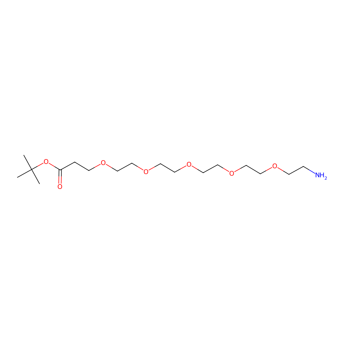 Amino-PEG5-t-butyl ester molecular structure, CAS 1446282-18-3