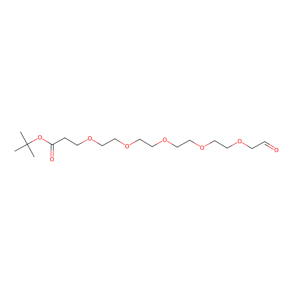 Ald-CH2-PEG5-t-butyl ester molecular structure, CAS 1446282-23-0