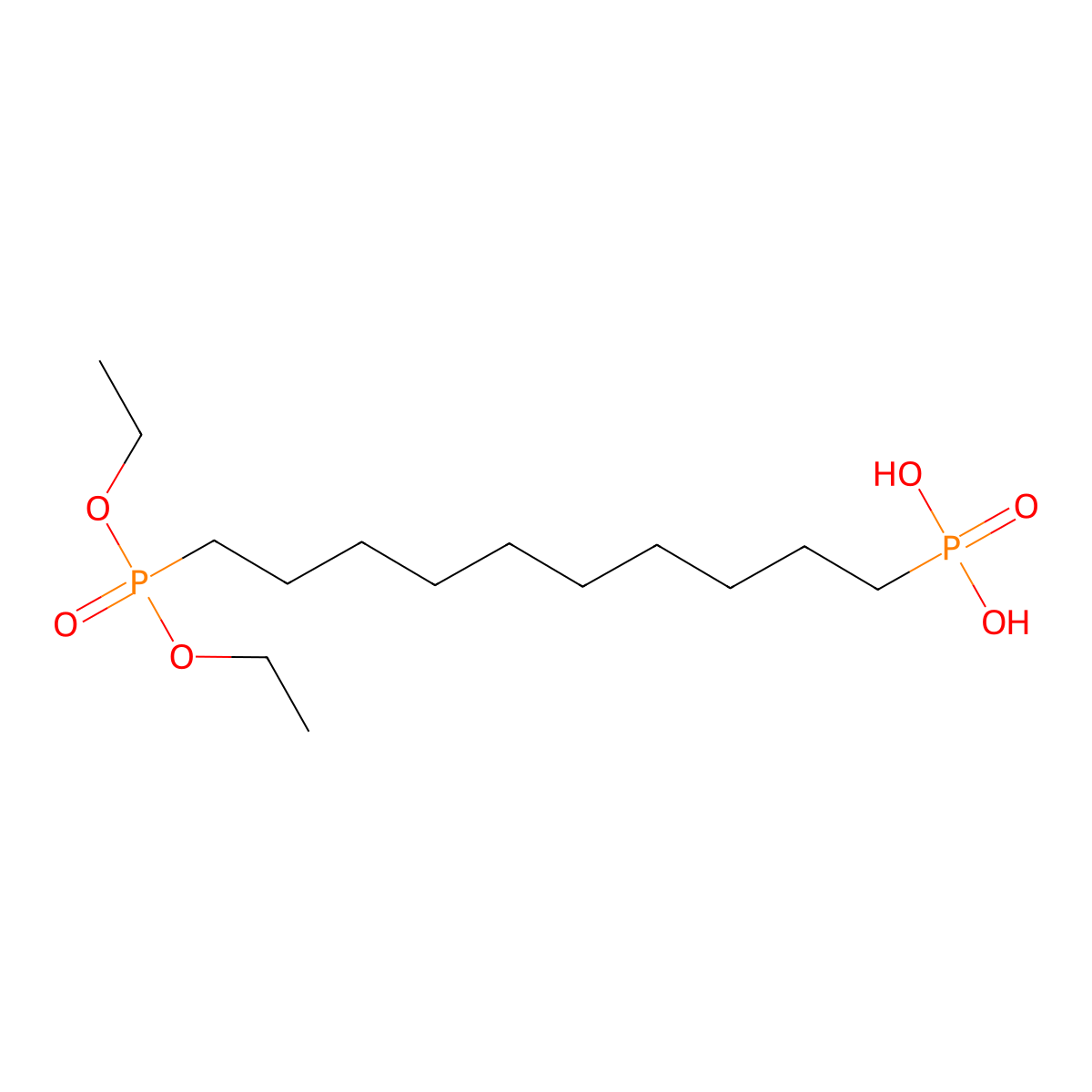 [10-(Diethoxy-phosphoryl)-decyl]-phosphonic acid molecular structure, CAS 1446282-24-1