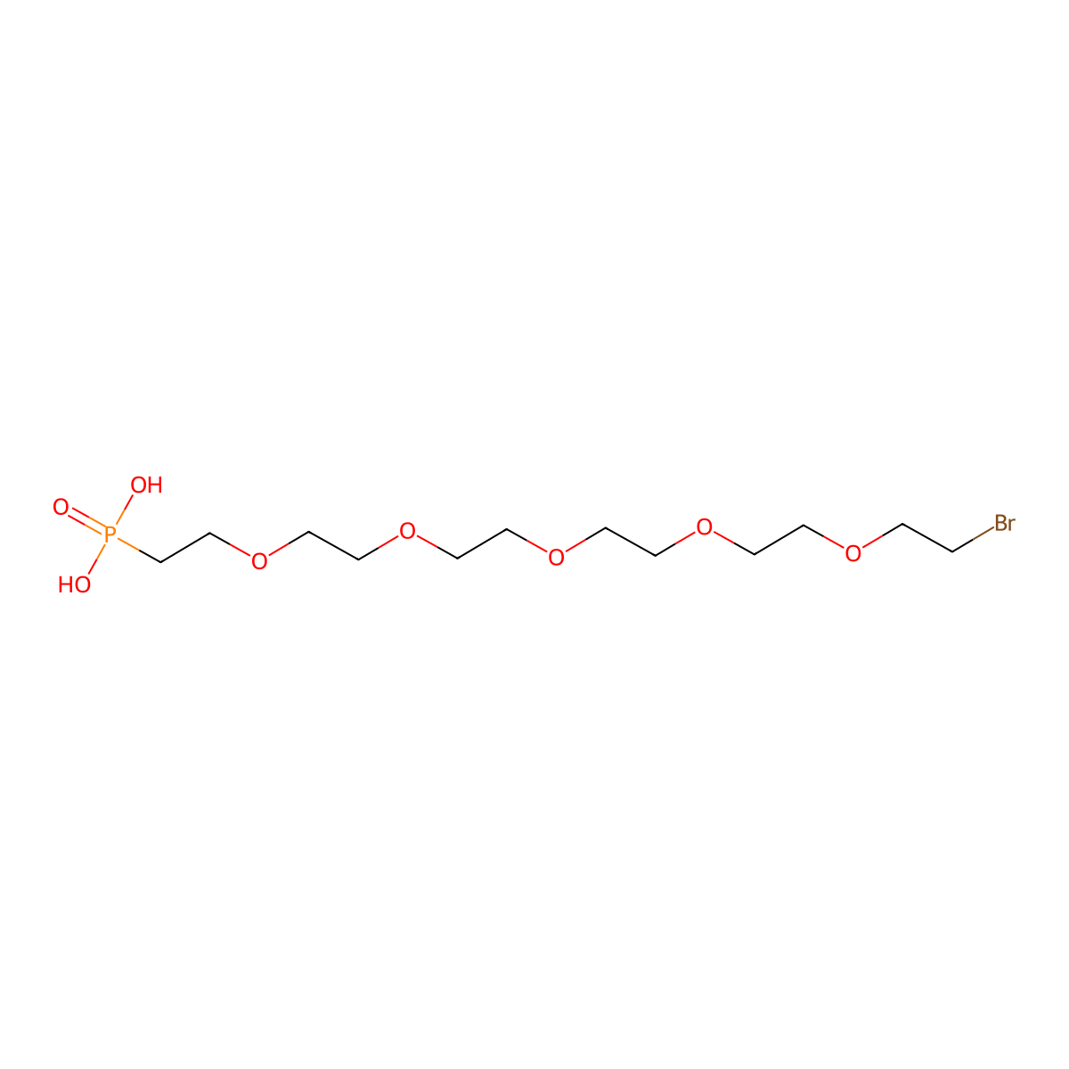 Bromo-PEG5-phosphonic acid molecular structure, CAS 1446282-37-6