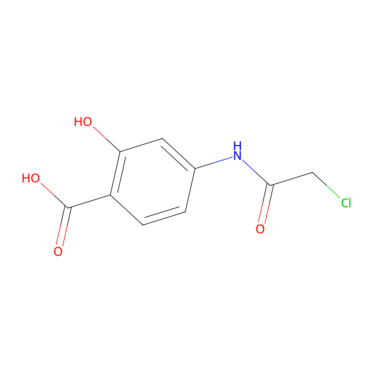 Benzoic acid,4-[(2-chloroacetyl)amino]-2-hydroxy- molecular structure, CAS 14463-22-0