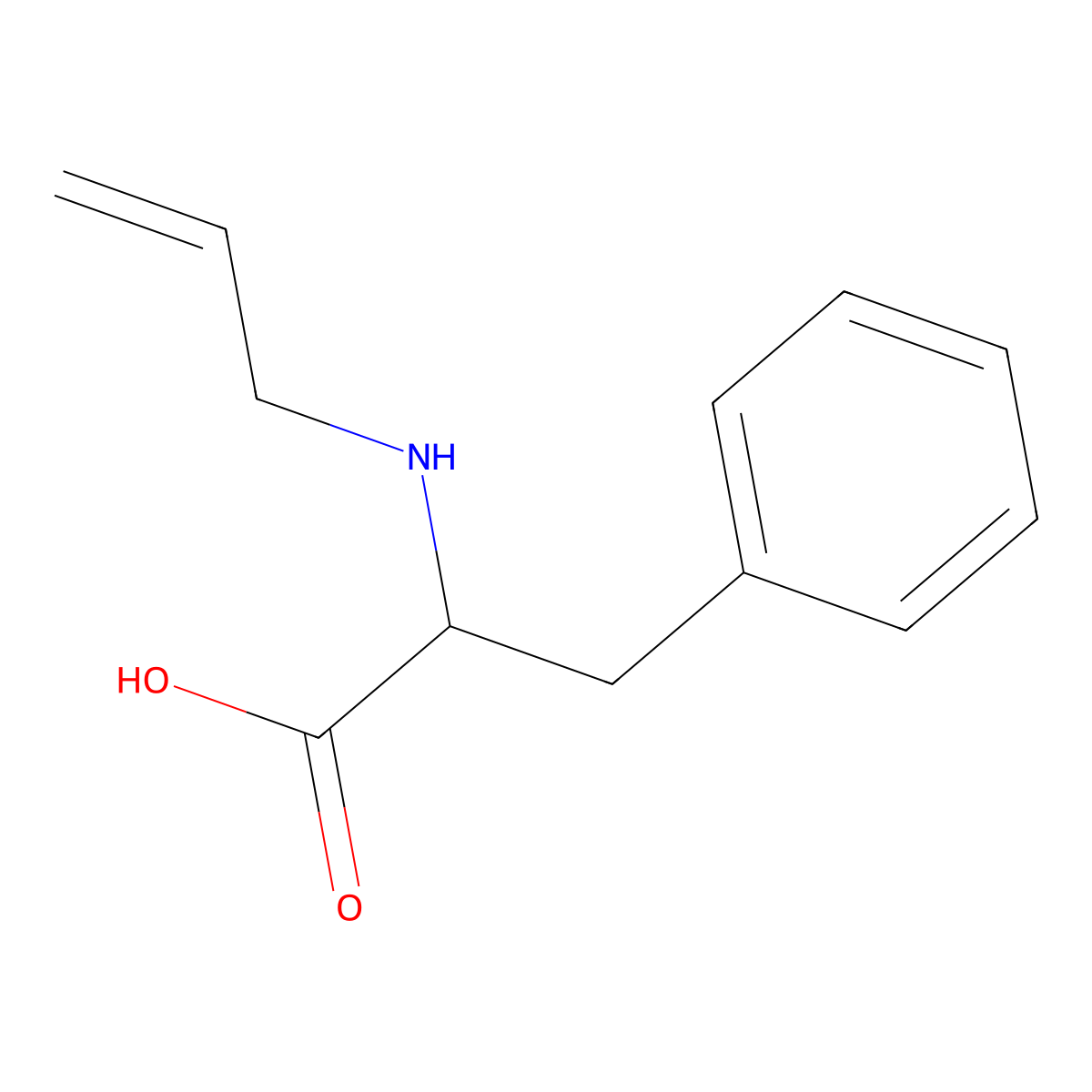 3-Phenyl-2-[(prop-2-en-1-yl)amino]propanoic acid molecular structure, CAS 14463-99-1