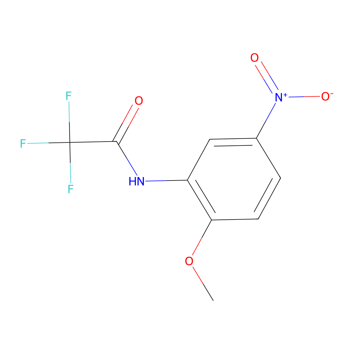 2,2,2-trifluoro-N-(2-methoxy-5-nitrophenyl)acetamide molecular structure, CAS 144630-48-8