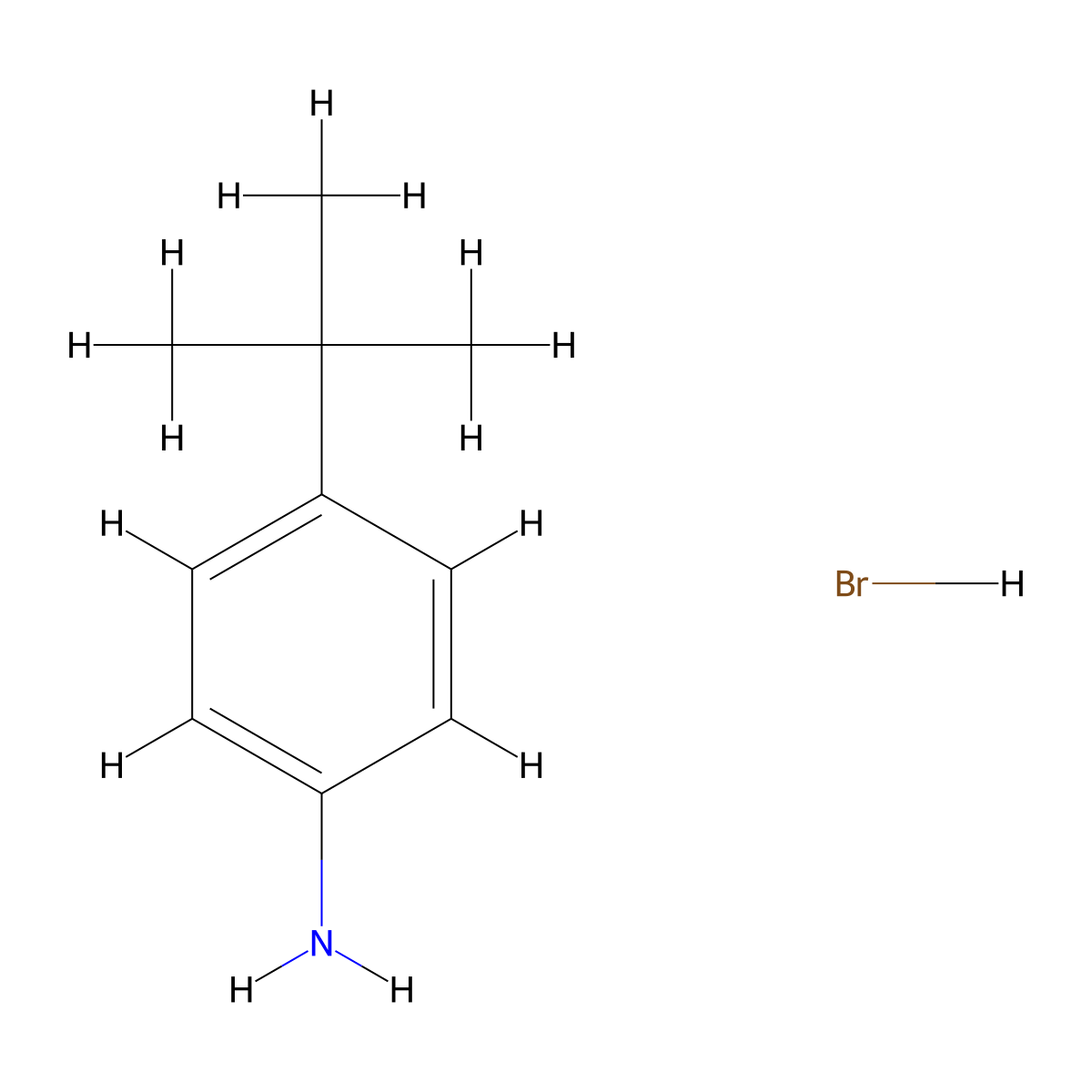 4-t-butylphenylammonium Bromide molecular structure, CAS 1446307-72-7
