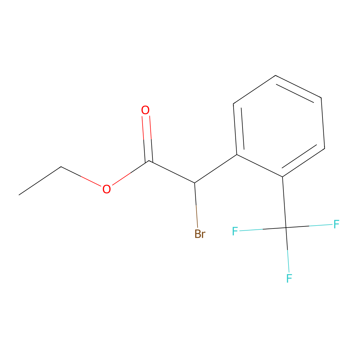Ethyl bromo[2-(trifluoromethyl)phenyl]acetate molecular structure, CAS 144632-94-0