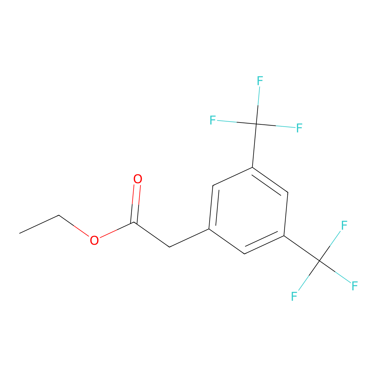 Ethyl 3,5-Bis(trifluoromethyl)phenylacetate molecular structure, CAS 144632-97-3