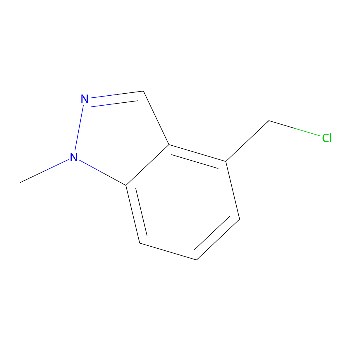 4-(chloromethyl)-1-methyl-1H-indazole molecular structure, CAS 1446321-85-2